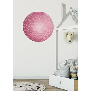 Papierové tienidlo na lampu ružové bodkované guľôčky 35cm Cocoon vyobraziť