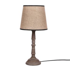 Stolová lampa CARDINALE, výška 43 cm, tmavosivá, 1x40 E27, tienidlo z tmavého ľanu vyobraziť