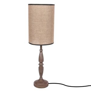 Stolová lampa CARDINALE, tmavosivá, výška 67 cm, tienidlo z tmavého ľanu, 1x40 E27 vyobraziť