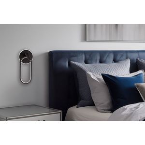 Nástenná lampa MONET oválna čierna 13W LED 3000K, 4000K, biele tienidlo 6000K vyobraziť