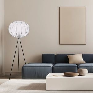 Stojaca lampa MELLOW čierna 1x40W tienidlo E27 52 biela guľa vyobraziť