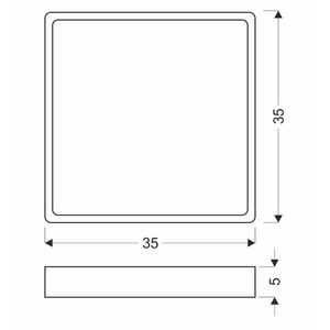 Stropné svietidlo Quattro, štvorcové perleťové stropné svietidlo 35x35, 18W LED, biele tienidlo 4000K vyobraziť