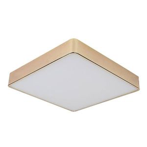 Stropné svietidlo Quattro, štvorcové, mosadzné, 35x35, 18W LED, biele tienidlo 4000K vyobraziť