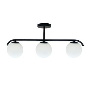 Stropná lampa AMADEO čierna 3x40W E14 biele tienidlo vyobraziť