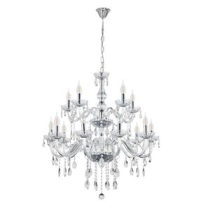 Závesná lampa Cristallo chróm 15x40W E14 priehľadná vyobraziť