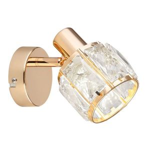 nástenná lampa dubaj ružové zlato krištáľové tienidlo priehľadné vyobraziť