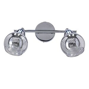 Stropná lampa Virginia s chrómovým pásikom, zrkadlové tienidlo e14 vyobraziť