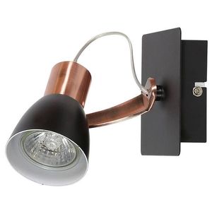Nástenná lampa 1X50W GU10 čierna a medená Markus vyobraziť