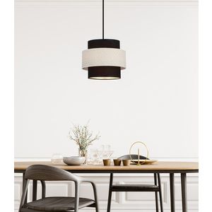 Závesná lampa Benta čierna 1x40W e27 tienidlo čierne+krémové vyobraziť