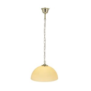 Závesná lampa Trezza mosadz 1x60w e27 ecru tienidlo vyobraziť