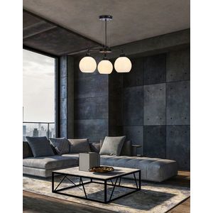 Závesná lampa Caldera 3x60W E27 tienidlo biele vyobraziť