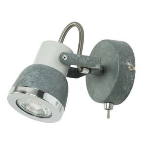 Sivá kovová nastaviteľná nástenná lampa 50W GU10 Sabynio Globo vyobraziť