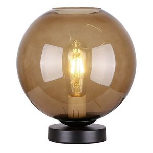 Nočné svetlo hnedé sklenené guľové svetlo 60W E27 vyobraziť