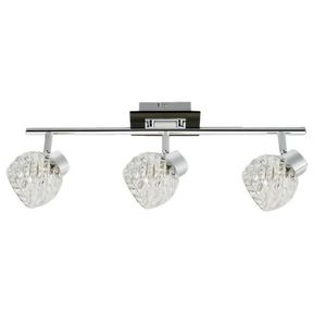 Bodové svietidlo na strop 3xG9 chróm + tienidlo z wenge skla vyobraziť