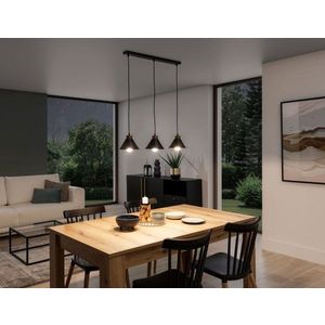 Detmer 70x17x110cm závesná lampa 3 čierny/zlatý vyobraziť