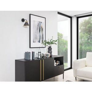 Detmer 17x25x20cm nástenné svietidlo 1 čierny / zlatý vyobraziť