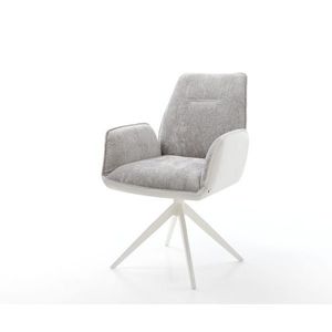 Jedálenská stolička Zoa-Flex mix materiálov pravá koža biela vyobraziť