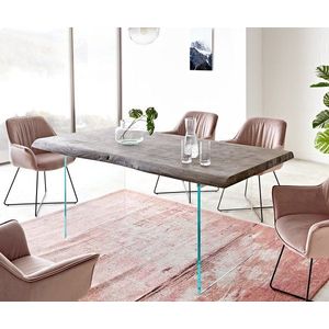 Jedálenský stôl Edge 180x90 cm XL akácia platina vyobraziť