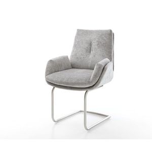 Jedálenská stolička Clea-Flex šenil striebornosivá konzolová podnož vyobraziť