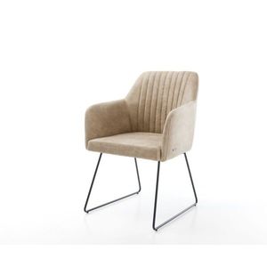 Jedálenská stolička Greg-Flex béžová vintage čierna podnož vyobraziť