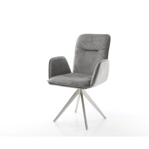 Otočná stolička Vinja-Flex sivý zamat krížová základňa štvorcová vyobraziť