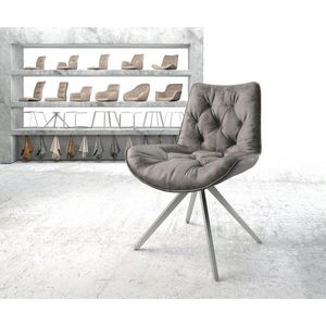 Otočná stolička Taimi-Flex sivá vintage krížová základňa štvorcová vyobraziť