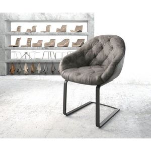 Jídelní židle Gaio-Flex šedá vintage konzolová podnož plochá černá vyobraziť