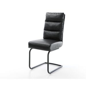 Jedálenská stolička Pela-Flex čierna pravá koža podstavec konzoly vyobraziť