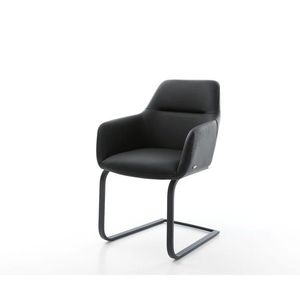 Jedálenská stolička Pejo-Flex čierna pravá koža konzolová podnož vyobraziť