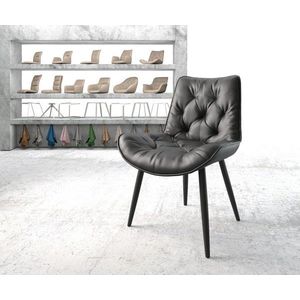 Jedálenská stolička Taimi-Flex čierna z pravej kože so zúženou vyobraziť