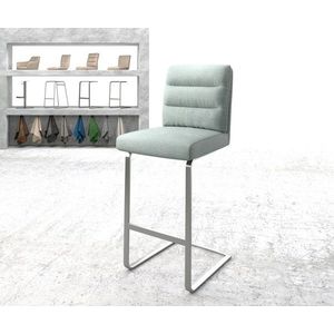 Barová židle Pela-Flex mentolová konzolová podnož plochá nerezová ocel vyobraziť