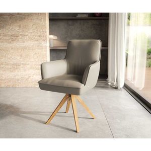 Otočná stolička Heira-Flex s podrúčkami drevená základňa štvorcová vyobraziť