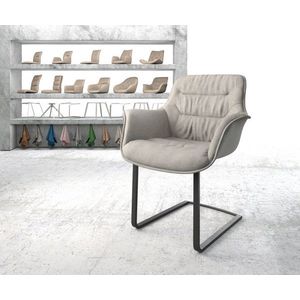 Jedálenská stolička Kaira-Flex svetlo sivá plochá látka konzolová vyobraziť