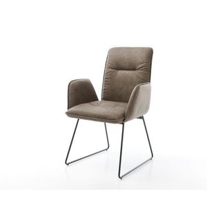 Jedálenská stolička Vinja-Flex taupe vintage tenká základňa čierna vyobraziť