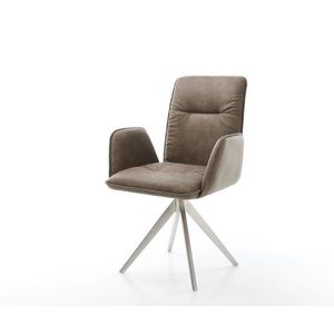 Otočná stolička Vinja-Flex taupe vintage krížová základňa štvorcová vyobraziť