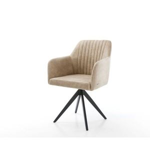 Otočná stolička Greg-Flex béžová vintage krížová základňa štvorcová vyobraziť