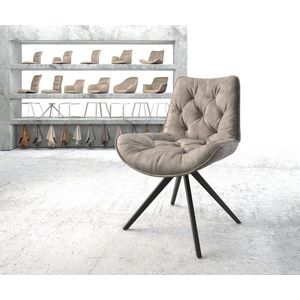 Taimi-Flex otočná stolička taupe vintage krížová základňa štvorcová vyobraziť