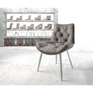 Jedálenská stolička Taimi-Flex sivá vintage kužeľová podnož vyobraziť