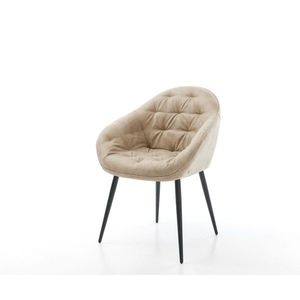 Jedálenská stolička Gaio-Flex béžová vintage kužeľovitá podnož čierna vyobraziť