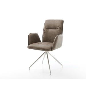 Otočná stolička Vinja-Flex taupe vintage krížová základňa zúžená vyobraziť