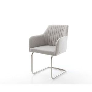 Jedálenská stolička Greg-Flex svetlosivá plochá tkanina konzolová vyobraziť