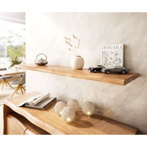 Nástenná polica Live Edge 145 cm akácia prírodný masív nepravidelný vyobraziť