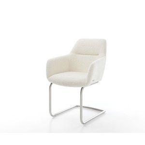 Jedálenská stolička Pejo-Flex bouclé biela konzolová podnož okrúhla vyobraziť