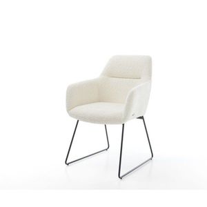 Jedálenská stolička Pejo-Flex bouclé biela tenká podnož čierna vyobraziť