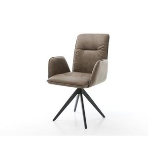 Vinja-Flex otočná stolička taupe vintage krížová základňa štvorcová vyobraziť