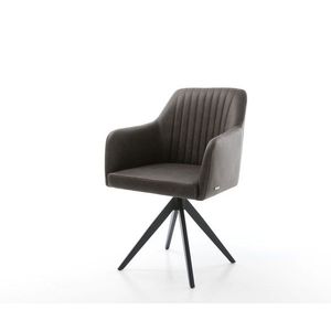 Otočná stolička Greg-Flex antracitová vintage krížová základňa vyobraziť