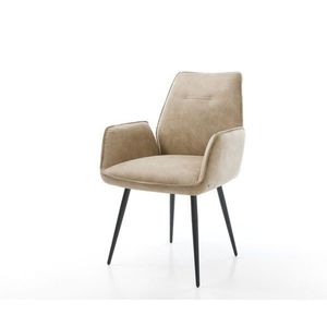 Jedálenská stolička Zoa-Flex béžová vintage kužeľovitá podnož čierna vyobraziť