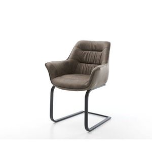 Kaira-Flex jedálenská stolička taupe vintage konzolová základňa plochá vyobraziť