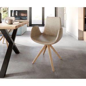 Jedálenská stolička Ilia-Flex drevená základňa zúžená prírodné vyobraziť