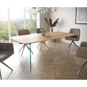 Jedálenský stôl Edge 200x100 cm zaoblený prírodný dub Swiss edge vyobraziť